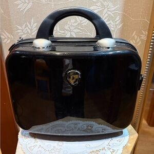 HEYS 12" Milano Black Hard-Shell Carry Bag/Luggage/Purse